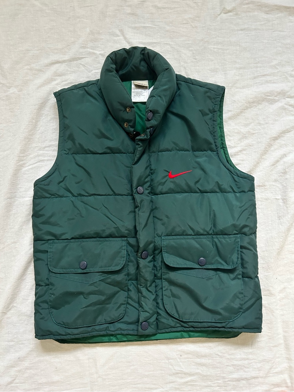Vintage Nike Men's Quilted Down-filled Puffer Vest